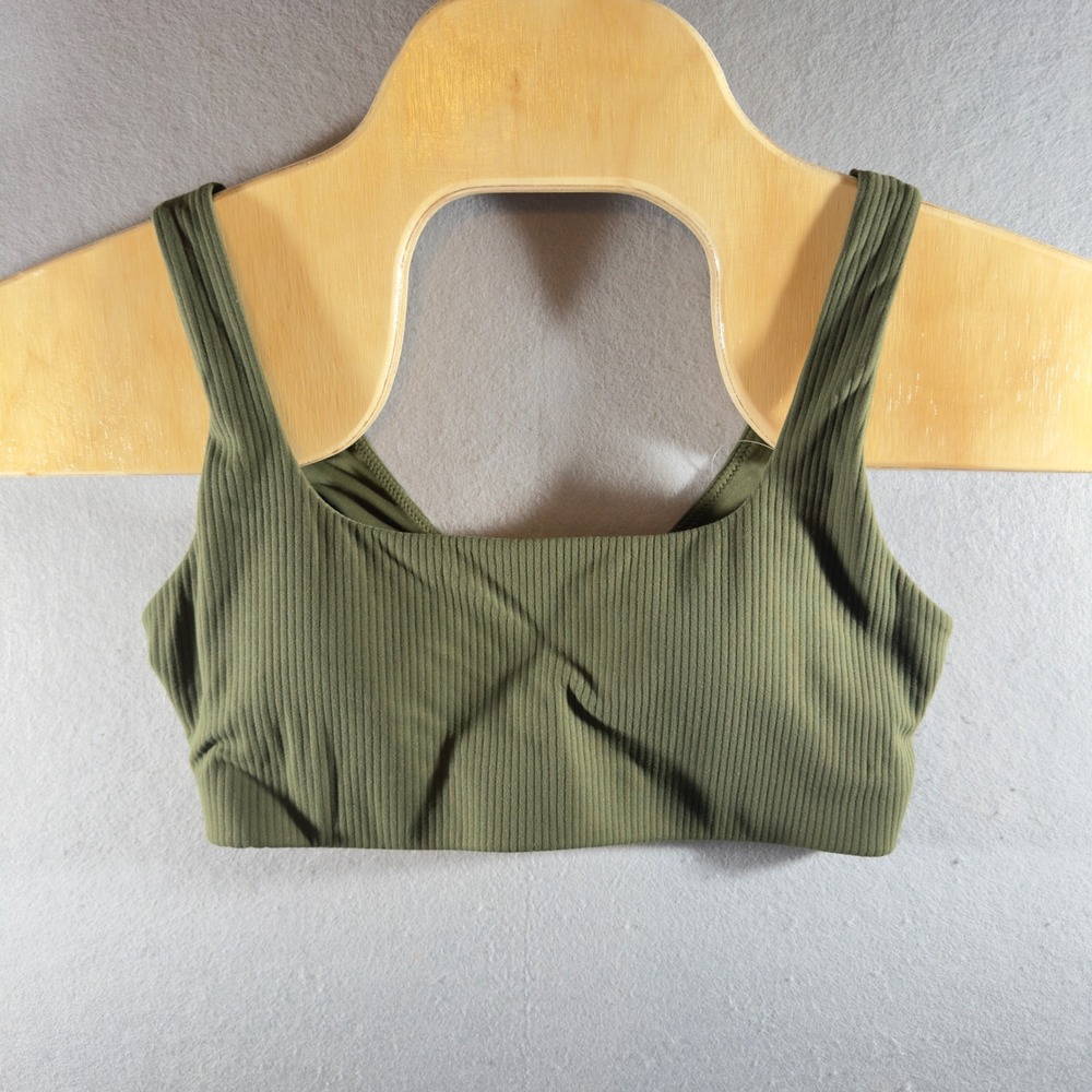 475 | NWT OFFLINE by Aerie Real Me Xtra Ribbed Sports Bra Olive Green Women Sm